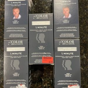 Medium brown to gray hair color for men.
